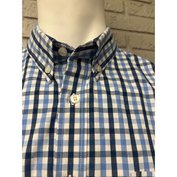 Dockers Men Wrinkle Free Blue Short Sleeve Shirt Size XL - Picture 3 of 10